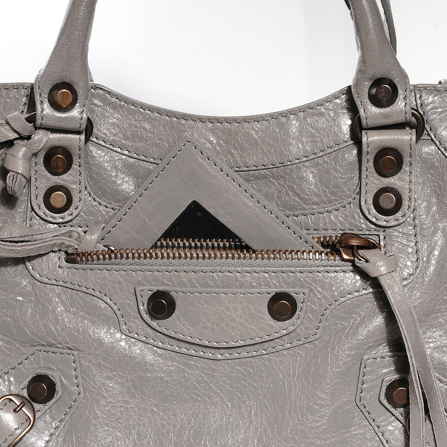 Balenciaga Agneau Classic Hardware Mini City Gris Pyrite 8 of 15