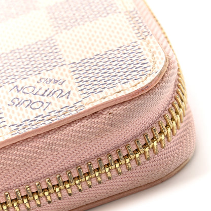 Louis Vuitton Damier Azur Zippy Wallet Rose Ballerine 9 of 14