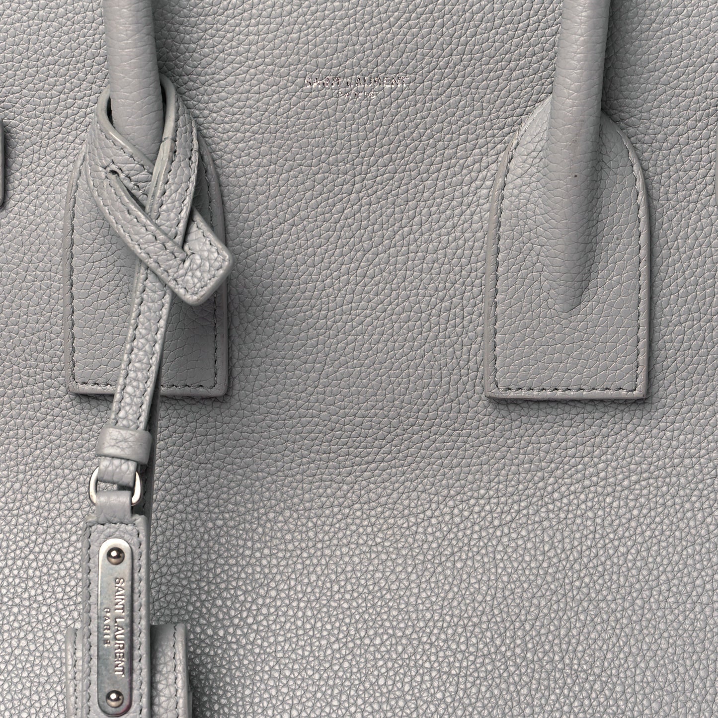 Grained Calfskin Small Supple Sac De Jour Grey