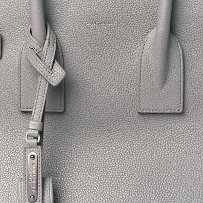 Saint Laurent Grained Calfskin Small Supple Sac De Jour Grey 8 of 10