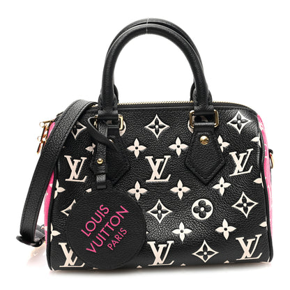 Louis Vuitton Empreinte Monogram Spring in the City Speedy Bandouliere 20 Black White Pink 1 of 9