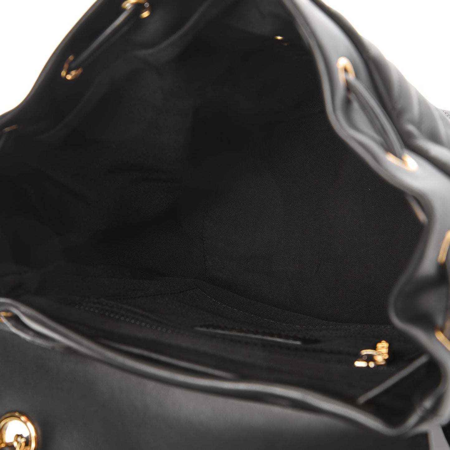 Calfskin Chevron Quilted Small Urban Spirit Backpack Black