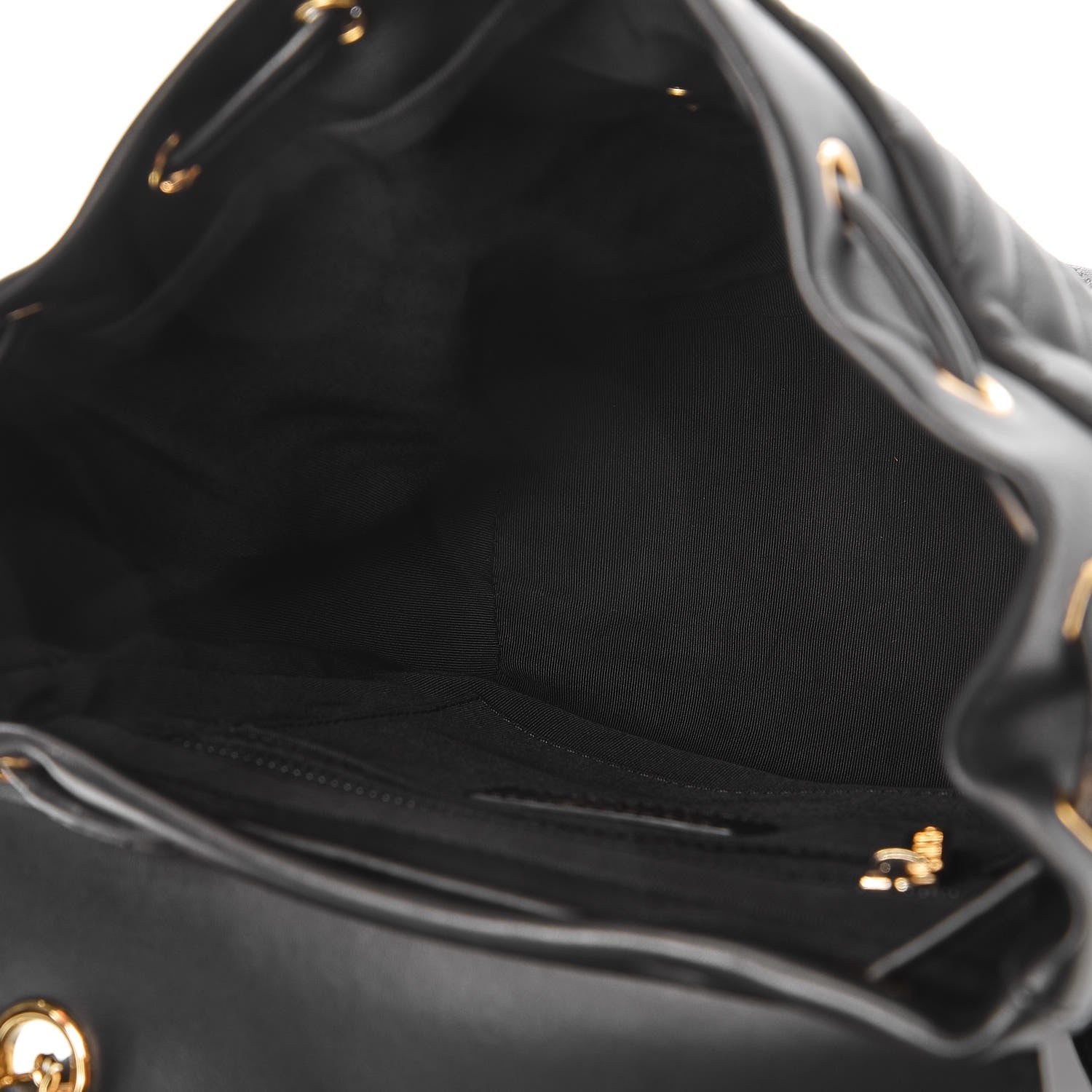 Chanel Calfskin Chevron Quilted Small Urban Spirit Backpack Black 5 of 7