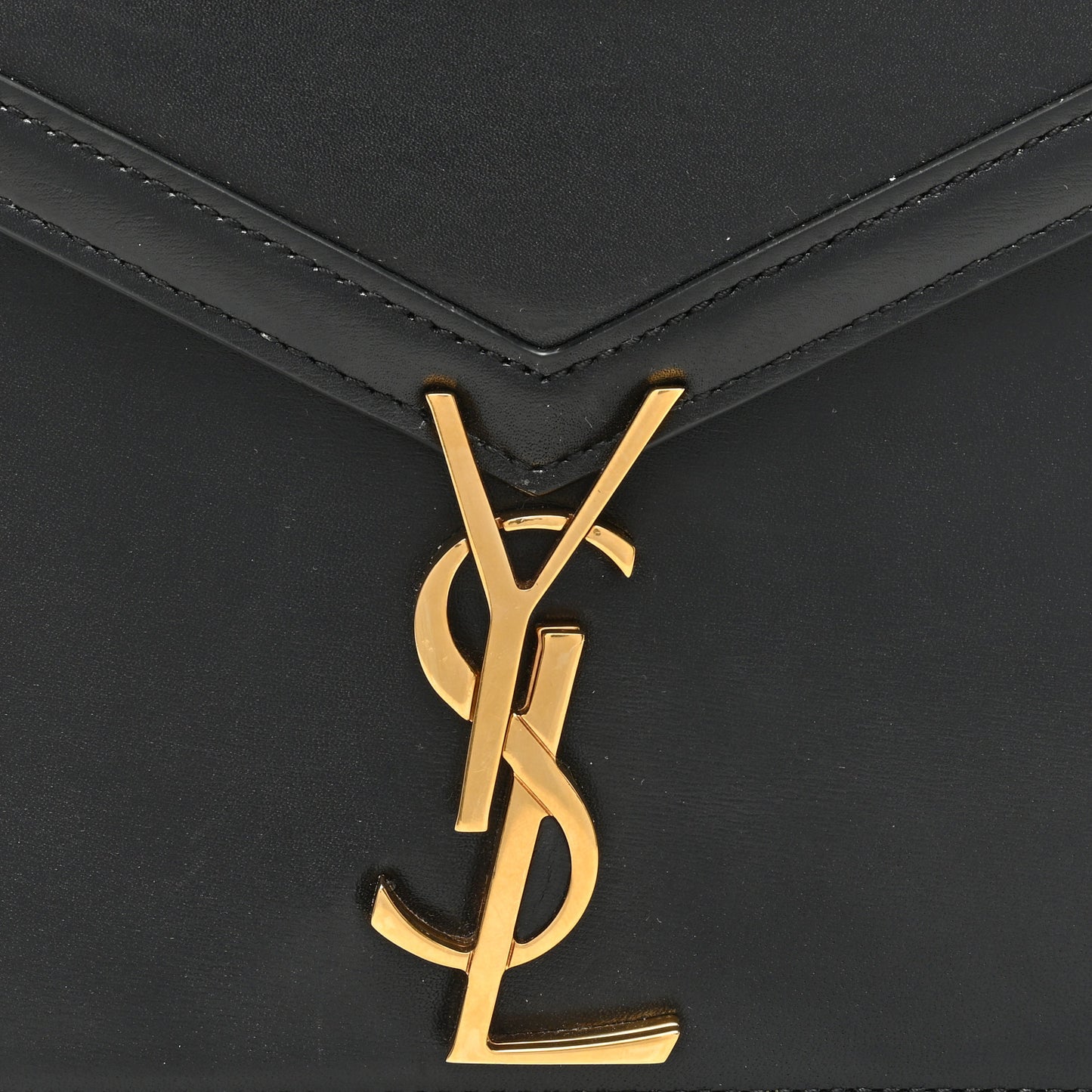 Smooth Calfskin Monogram Cassandra Clasp Bag Black