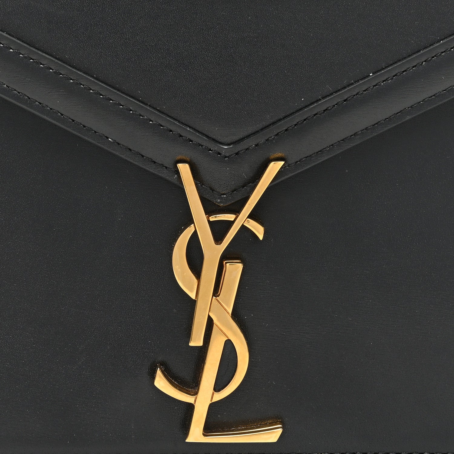 Saint Laurent Smooth Calfskin Monogram Cassandra Clasp Bag Black 7 of 9