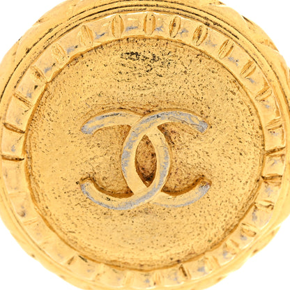 Chanel CC Button Clip On Earrings Gold 6 of 6