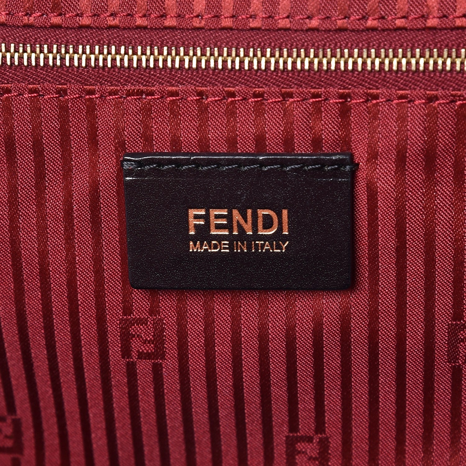 Fendi Vitello Elite Large 2Jours Tote Rosso Scuro Ciliegia 6 of 10