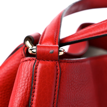 Gucci Pebbled Calfskin Large Soho Shoulder Bag Red 14 of 18