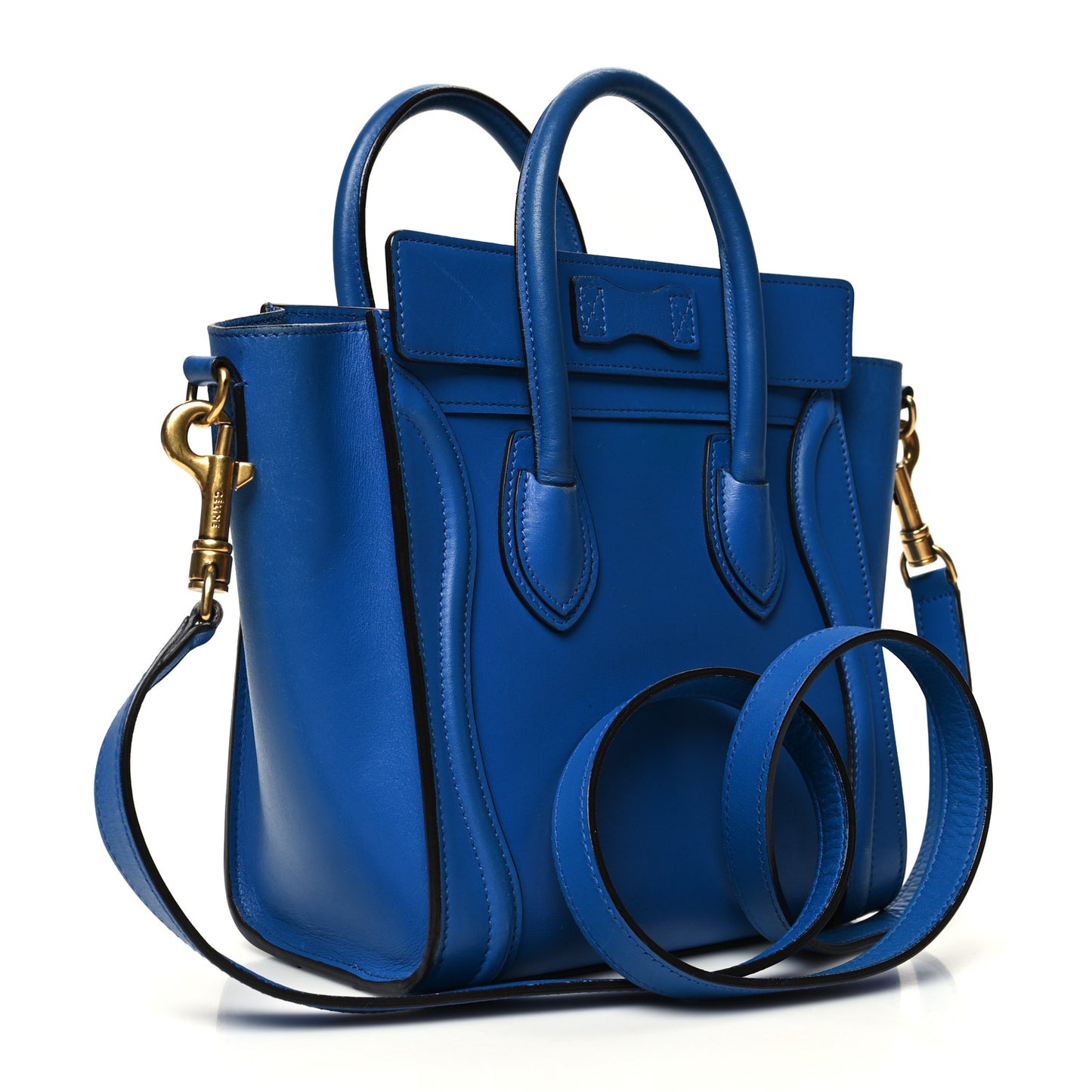 Smooth Calfskin Nano Luggage Royal Blue
