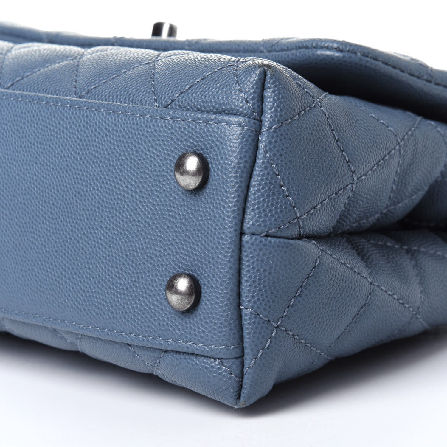 Chanel Caviar Quilted Mini Coco Handle Flap Navy 10 of 11