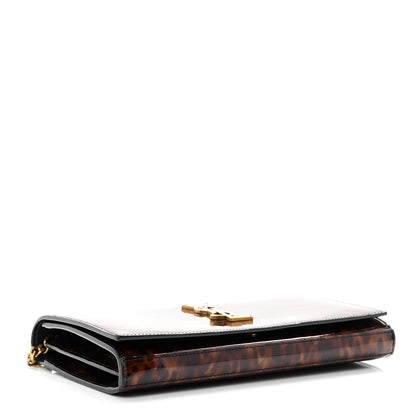 Saint Laurent Patent Monogram Chain Wallet Tortoiseshell 3 of 8