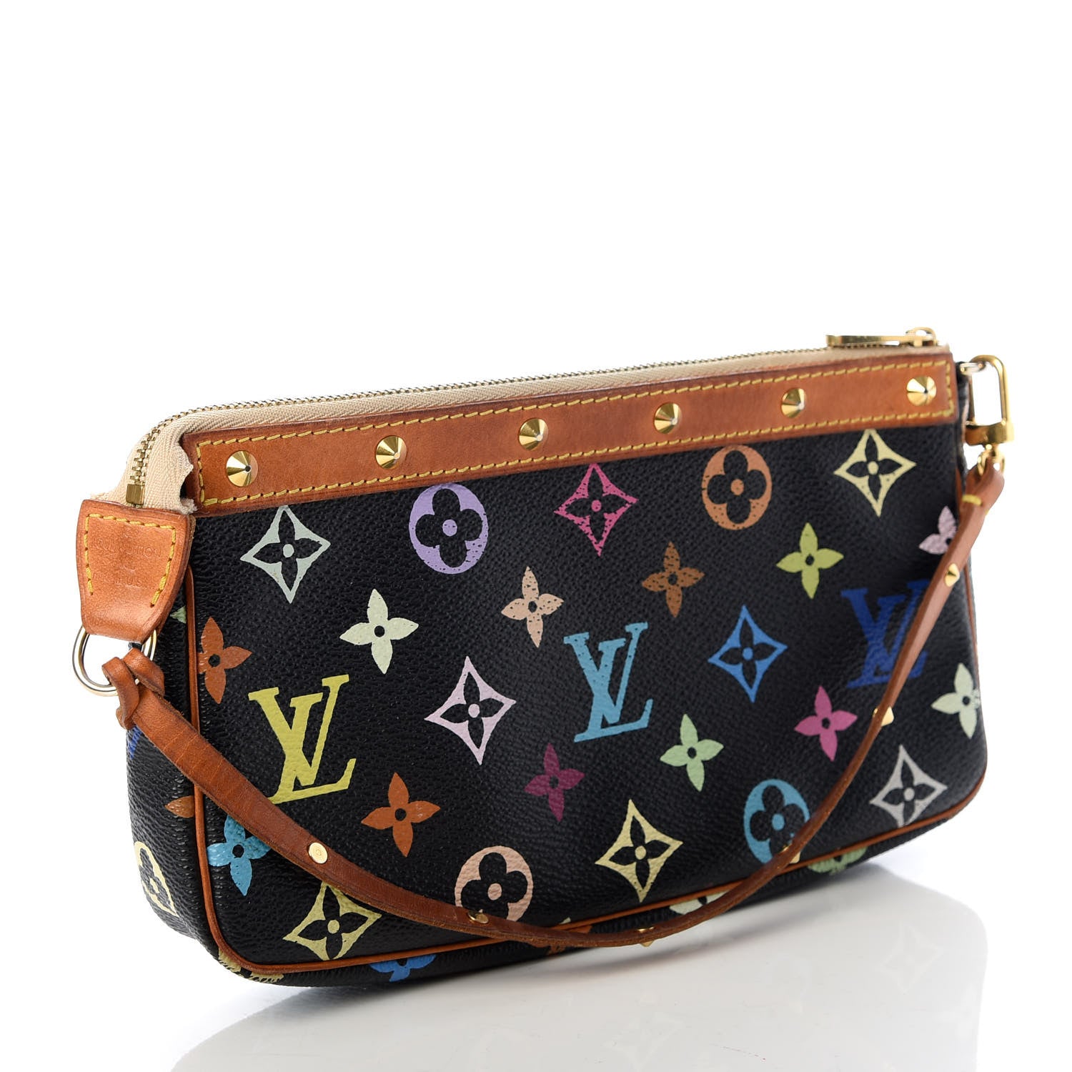 Louis Vuitton Monogram Multicolor Pochette Accessories Black 3 of 7