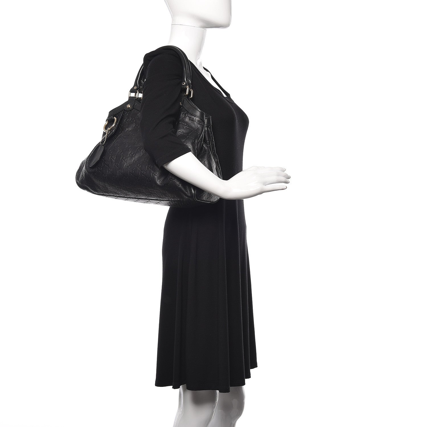 Gucci Guccissima Medium Sukey Tote Black 2 of 15