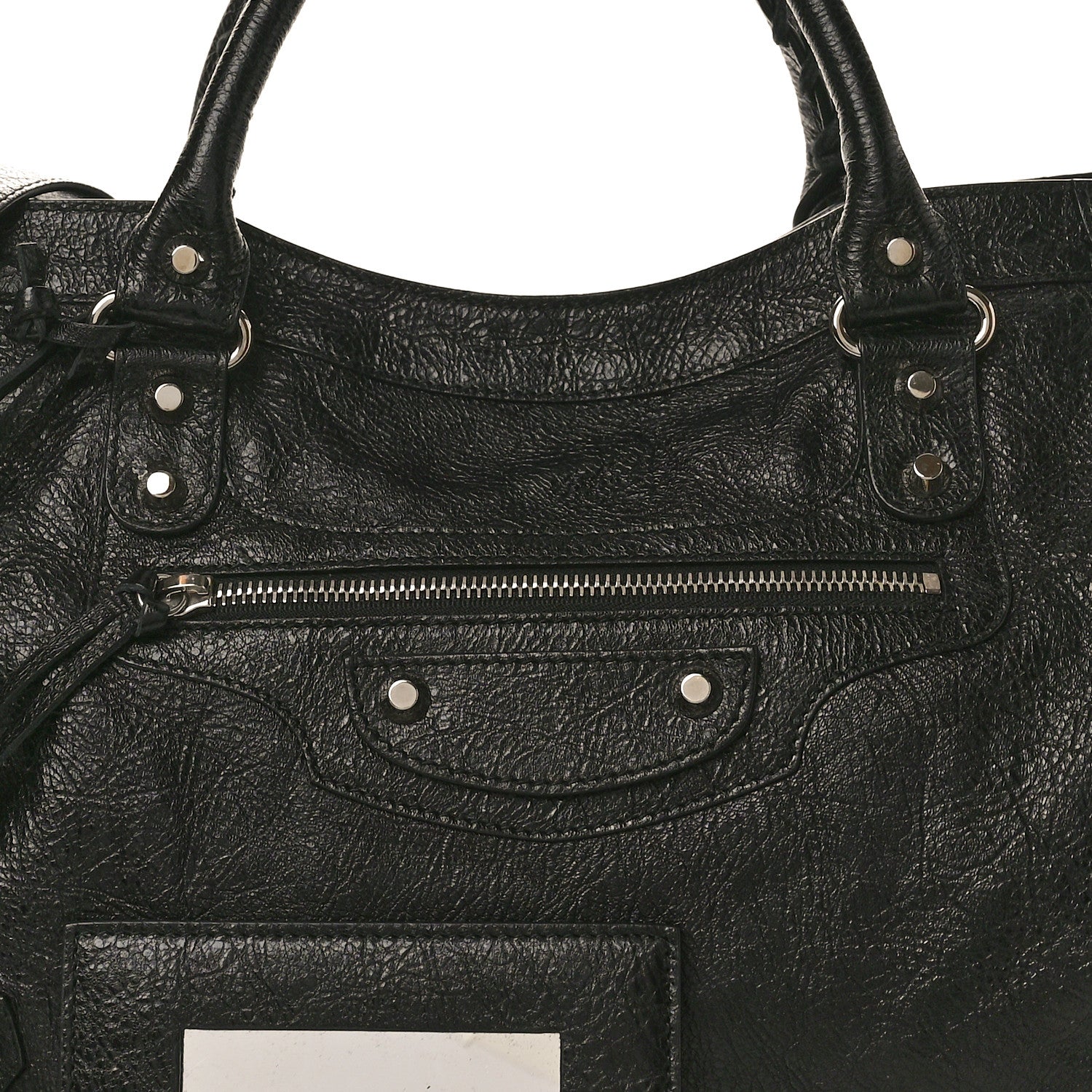 Balenciaga Chevre Silver Metallic Edge Hardware City Black 9 of 12