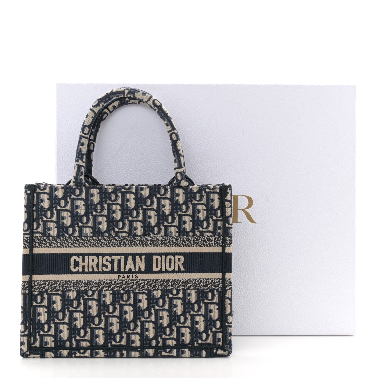 Christian Dior Oblique Small Book Tote Blue Multicolor 11 of 11