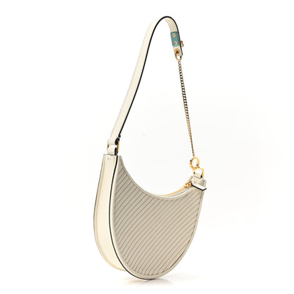 Valentino Garavani Calfskin Chevron Mini Vlogo Hobo Bag White 2 of 8