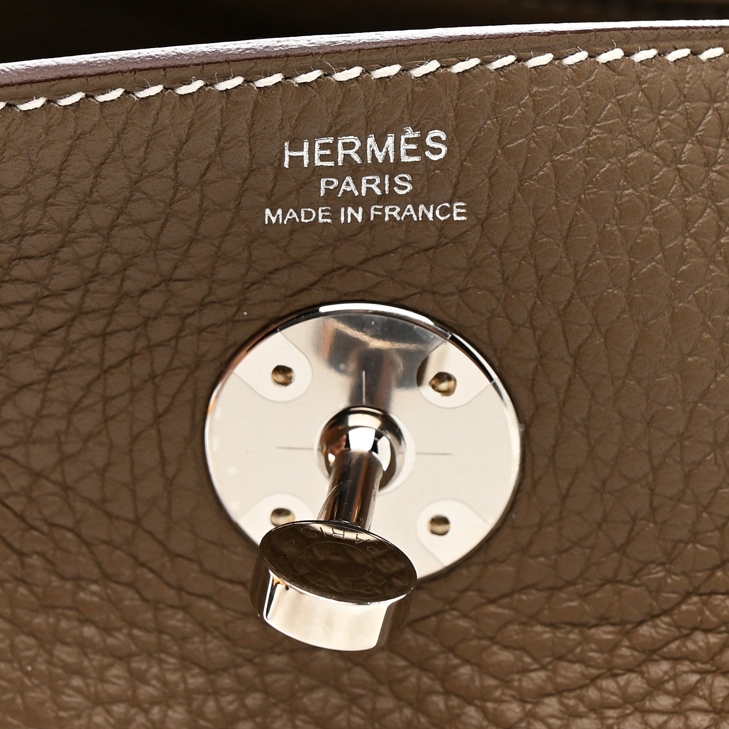 Hermes Taurillon Clemence Lindy 26 Etoupe 6 of 11