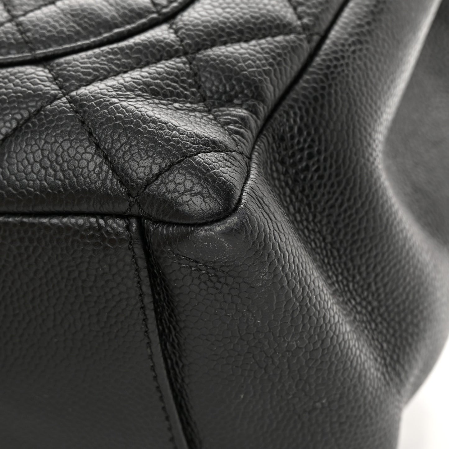 Caviar Quilted Grand Shopping Tote GST Black