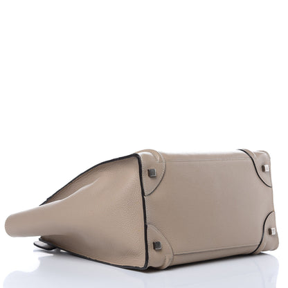 Celine Drummed Calfskin Mini Luggage Dune 4 of 21