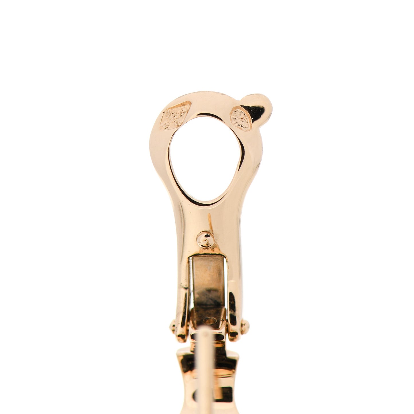 18K Yellow Gold Black Onyx Vintage Alhambra Earrings