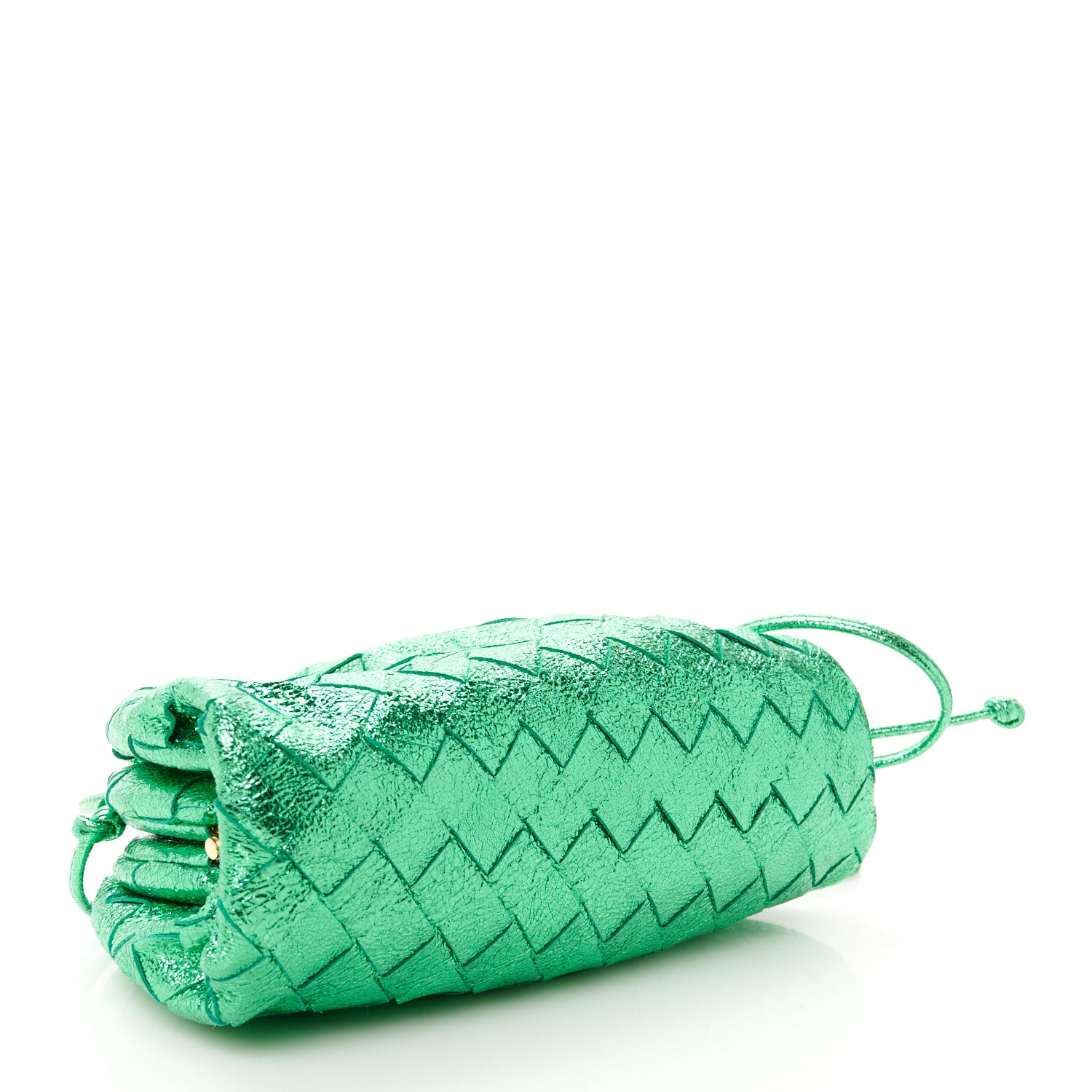 Bottega Veneta Metallic Nappa Intrecciato The Mini Pouch Parakeet 4 of 11