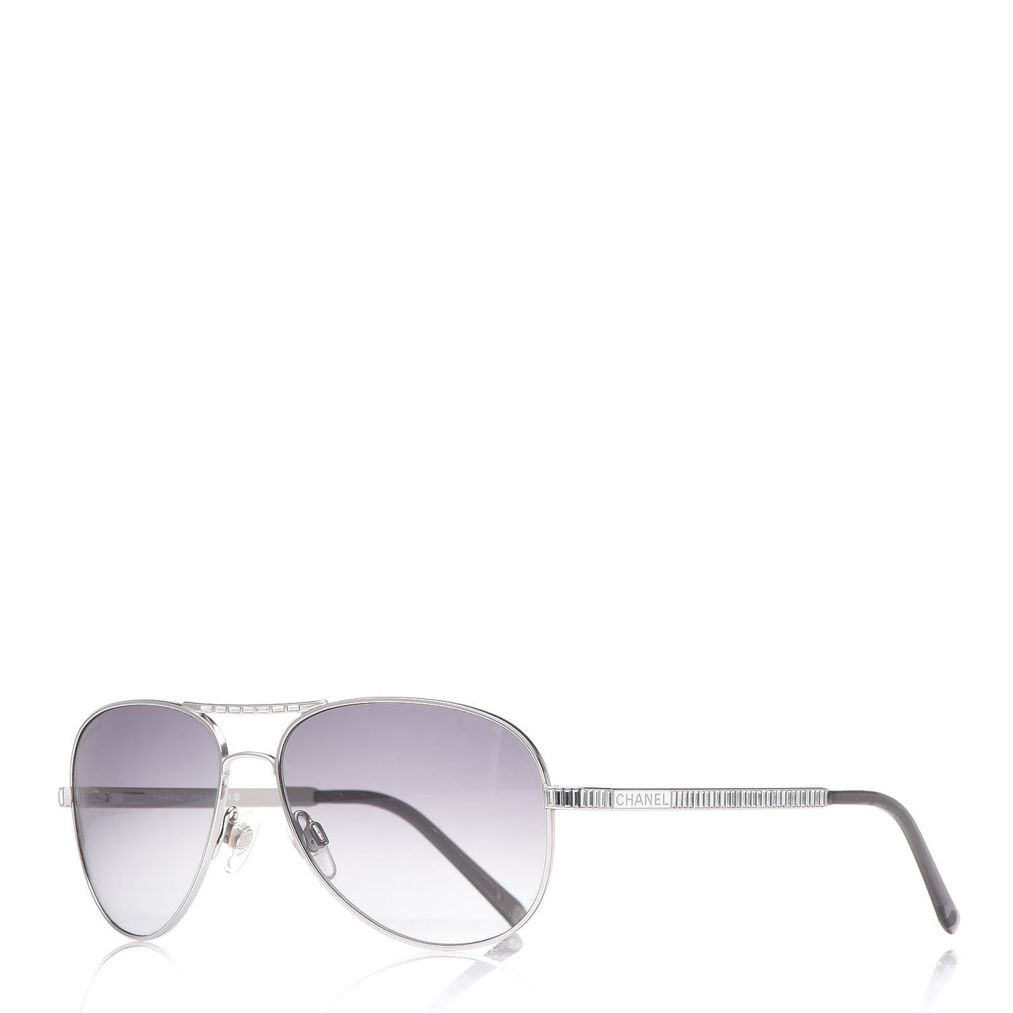 Crystal Aviator Sunglasses 4121-B Silver