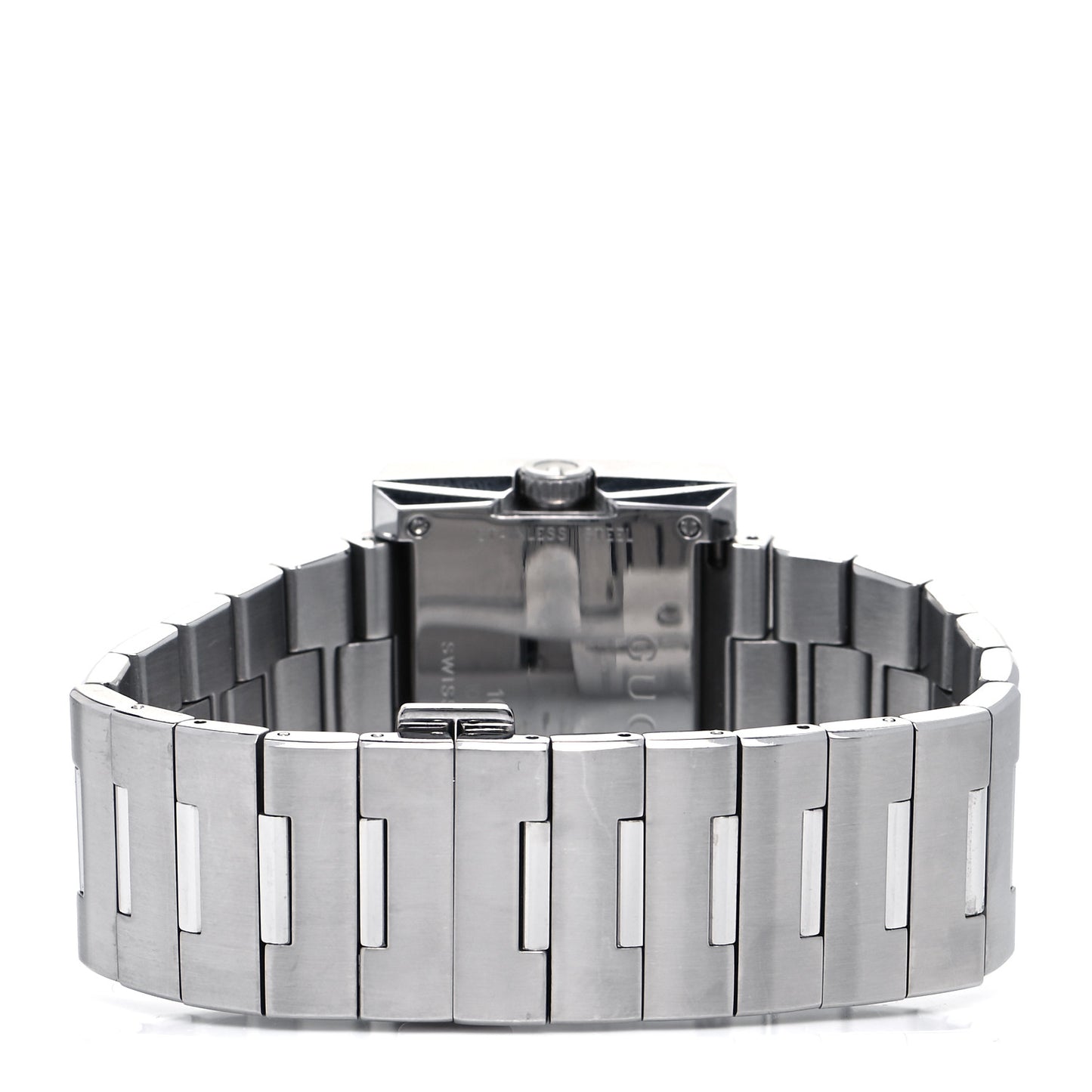 Stainless Steel 38mm 100M G-Rectangle Quartz Watch Black