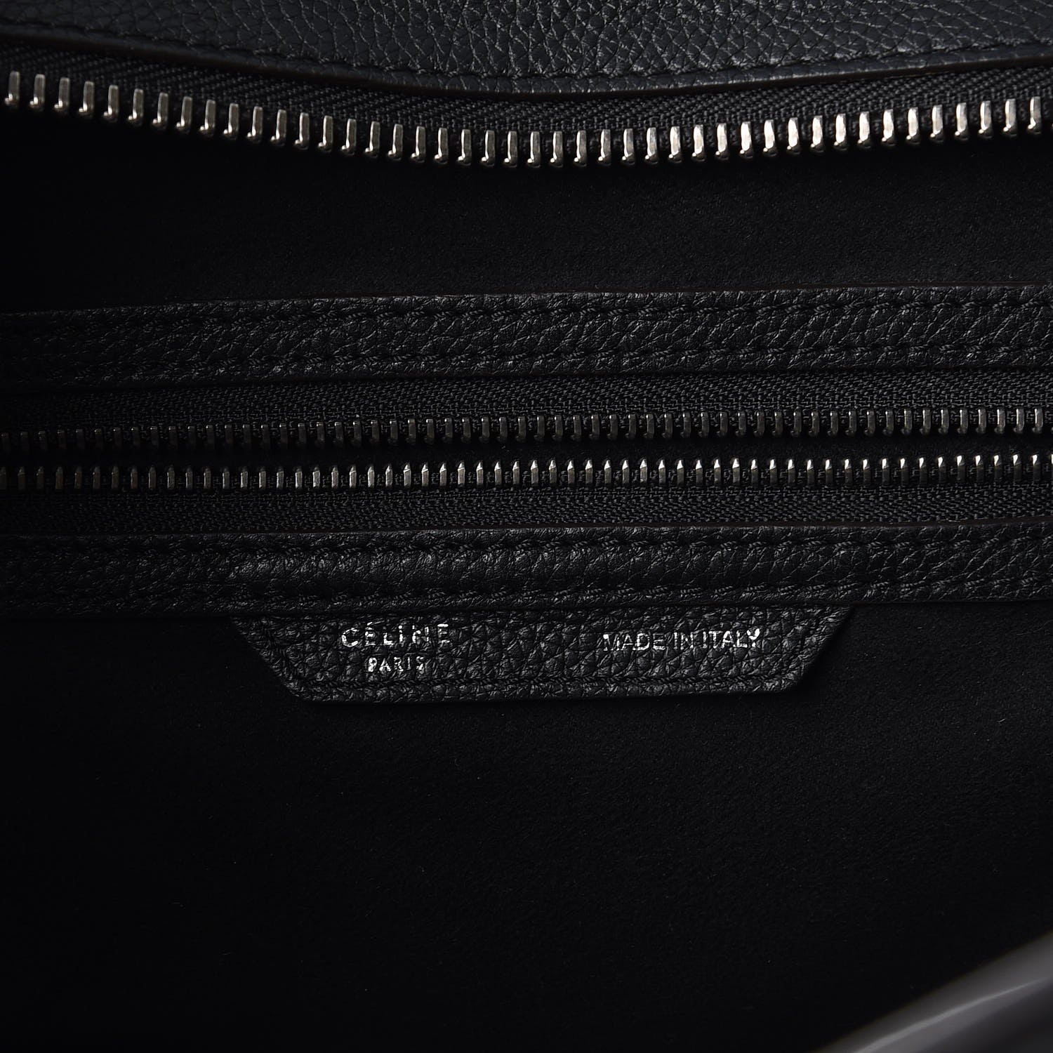 Celine Drummed Calfskin Mini Luggage Black 7 of 13
