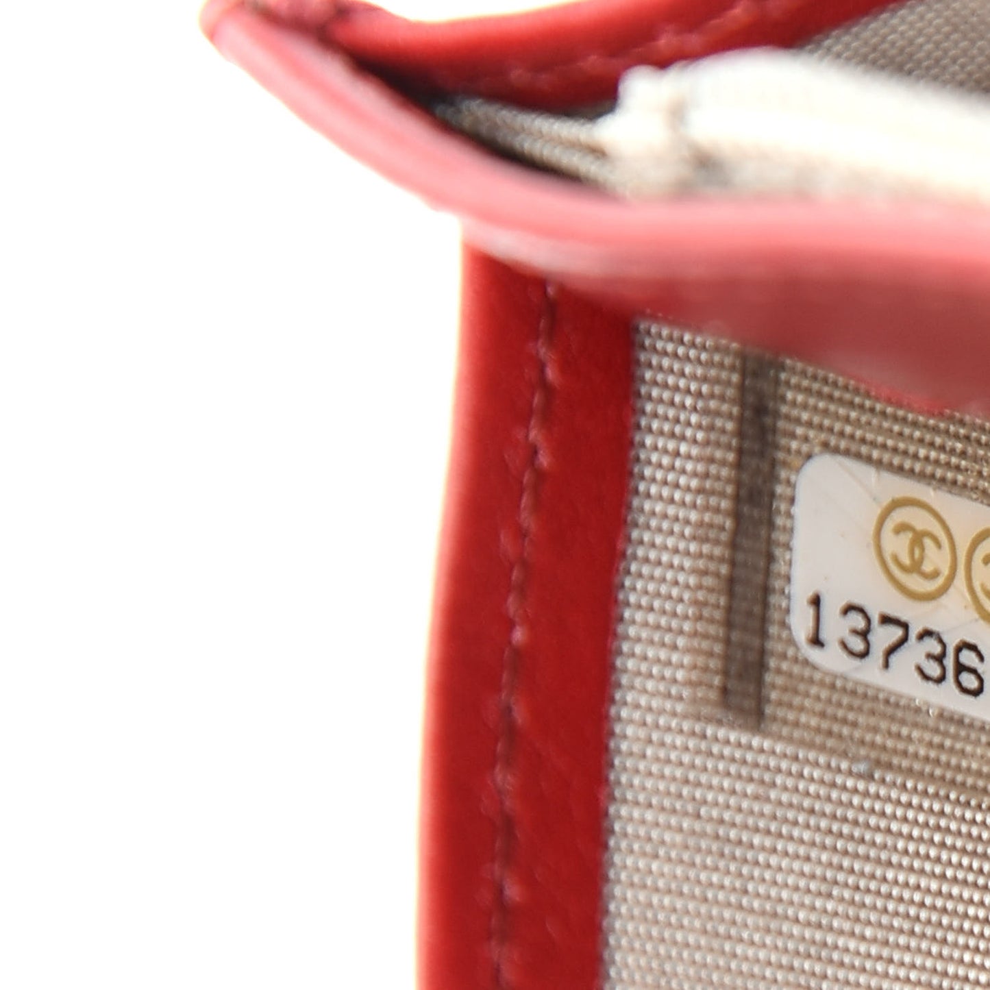Patent Quilted Brilliant Yen Wallet Red