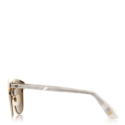 Gucci Round Metal Sunglasses GG0244S Gold 2 of 7