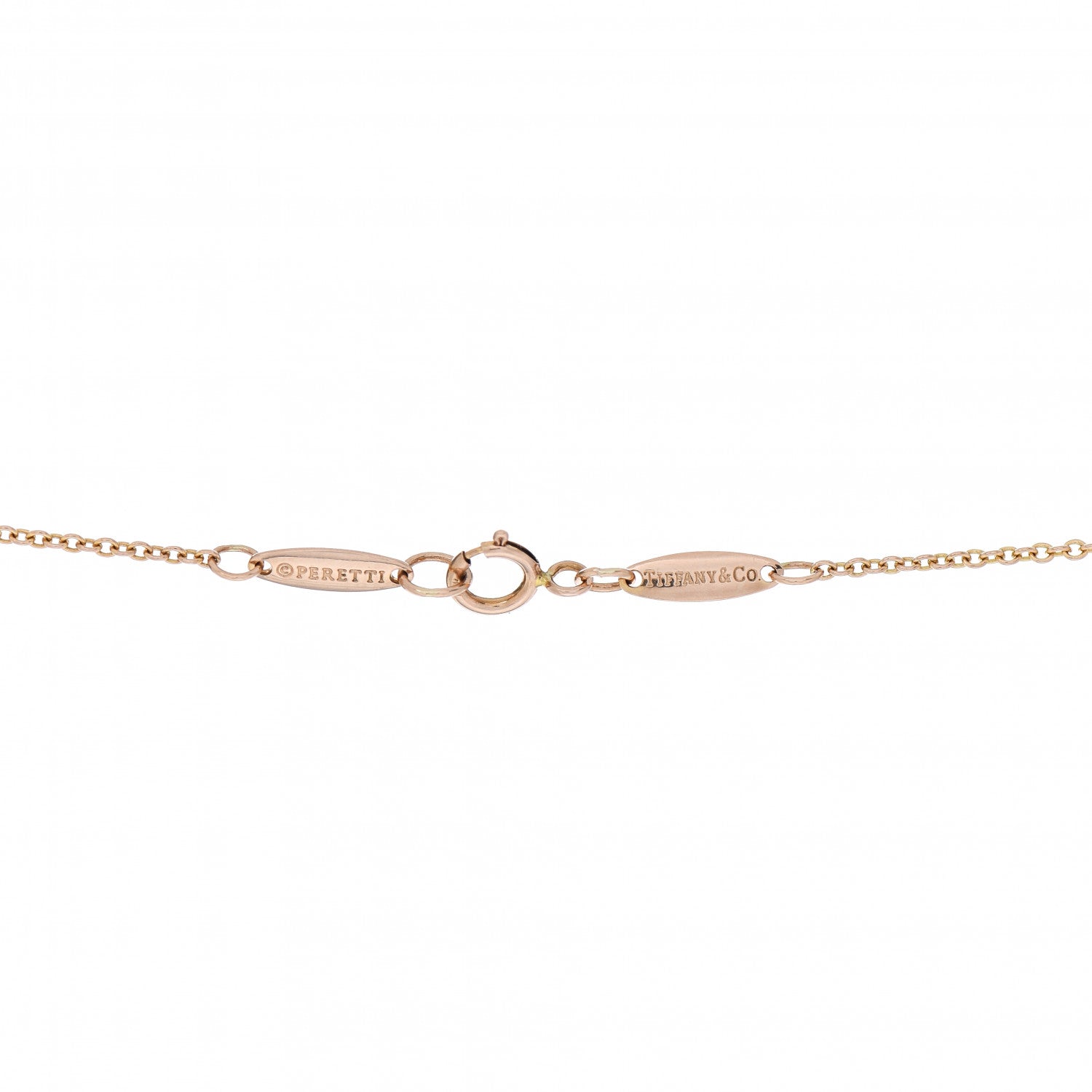 Tiffany 18K Rose Gold 16mm Elsa Peretti Open Heart Pendant Necklace 4 of 4