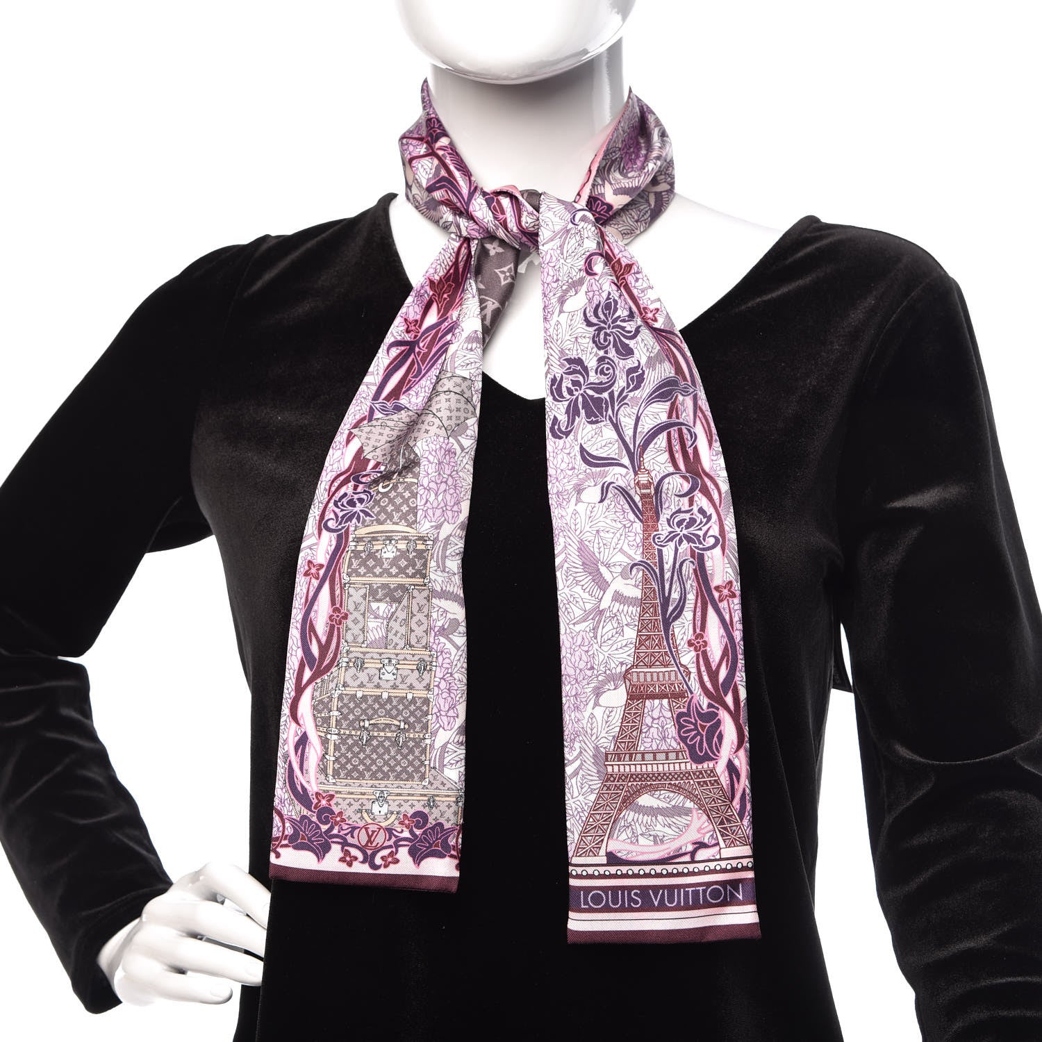 Louis Vuitton Silk Louis A Paris Bandeau Rose 2 of 5