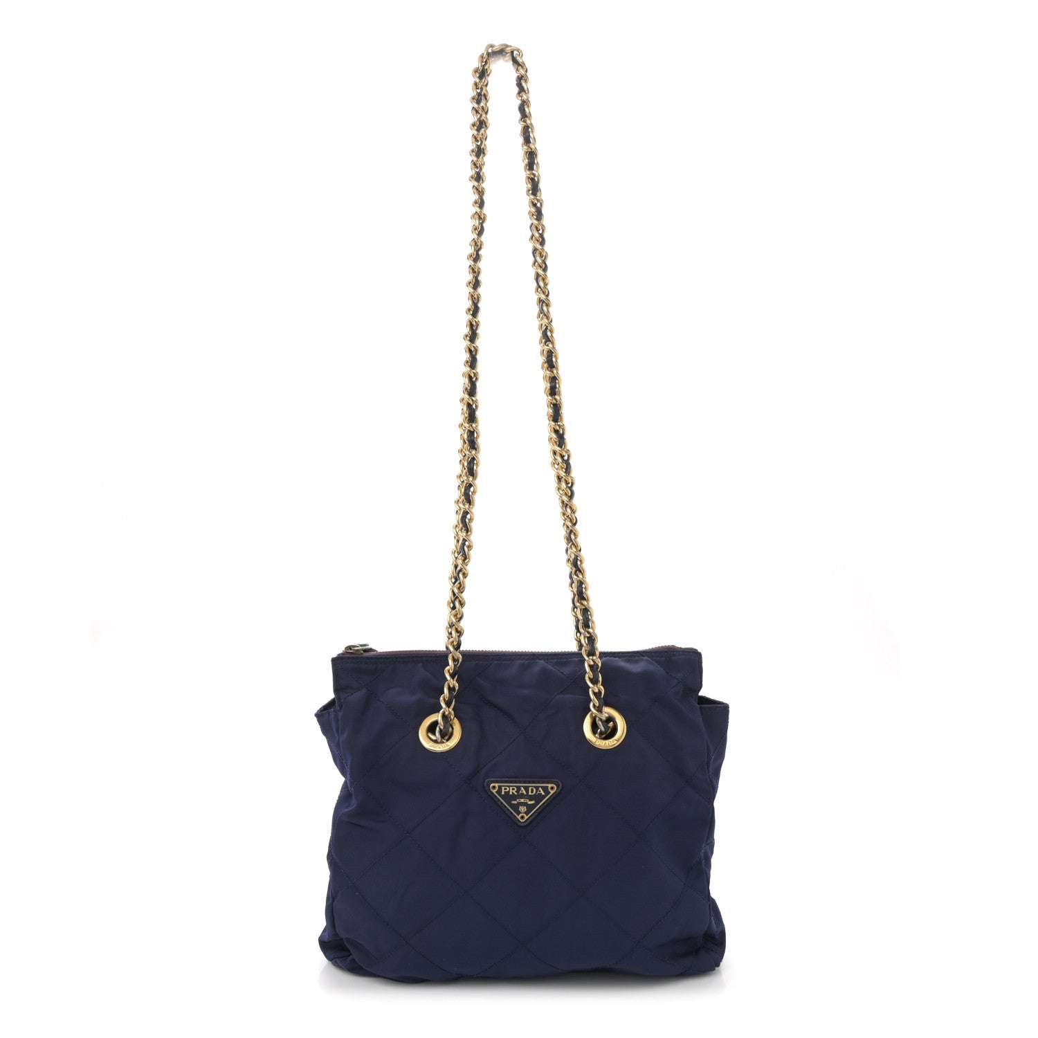 Prada Nylon Tessuto Quilted Shoulder Bag Blue 1 of 10