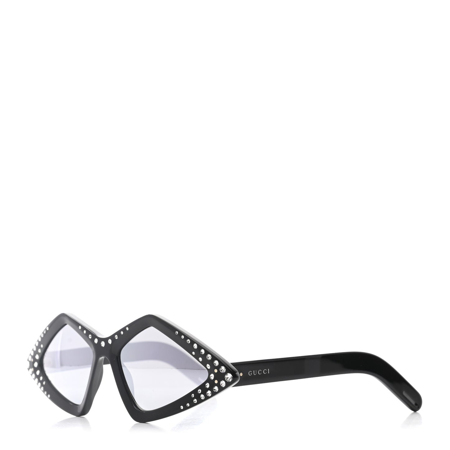 Acetate Geometric Crystal Sunglasses GG0496S Black