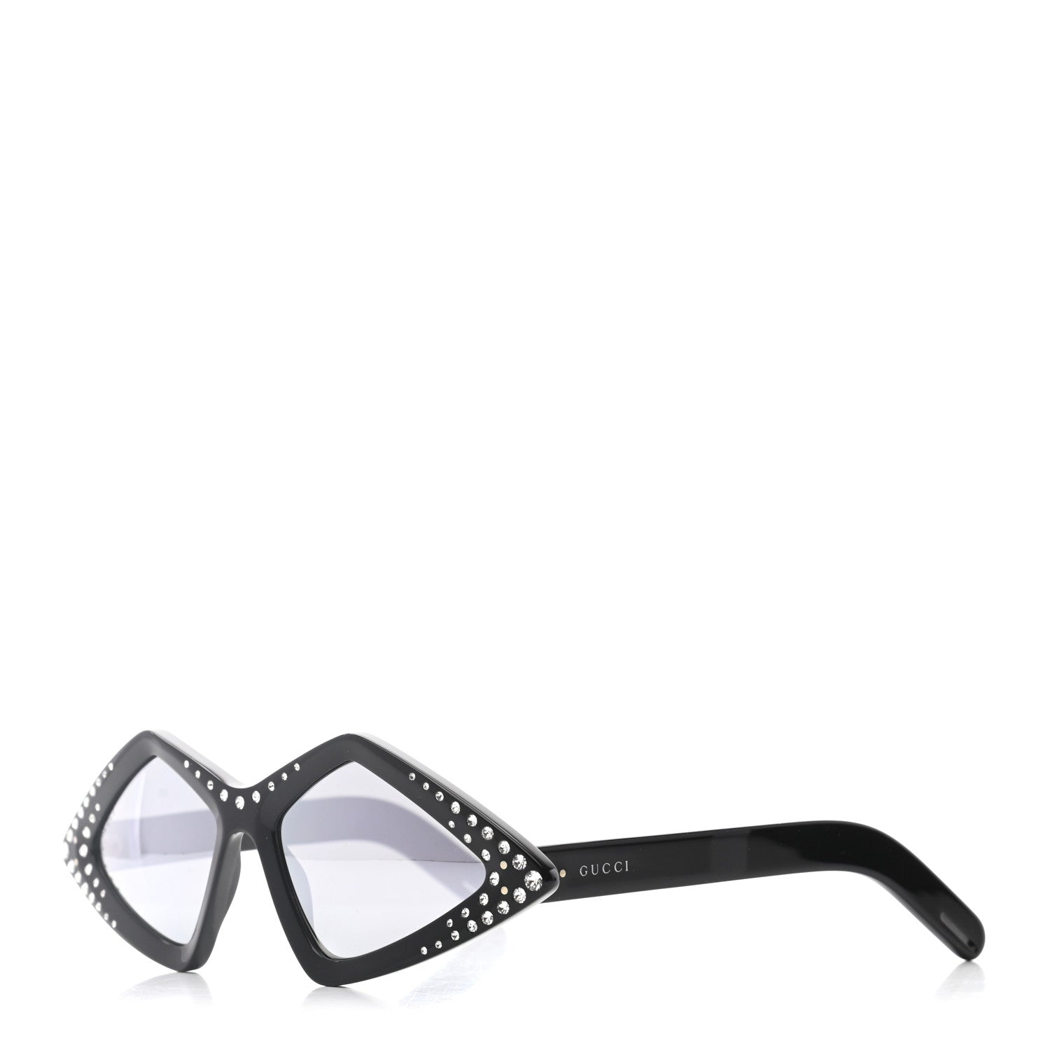 Gucci Acetate Geometric Crystal Sunglasses GG0496S Black 1 of 8