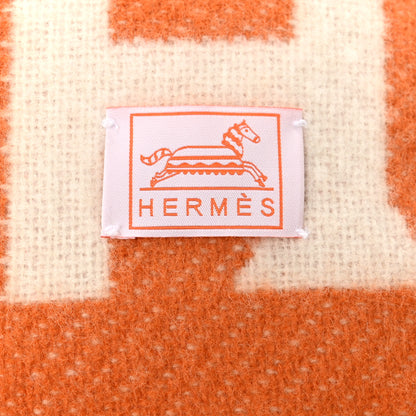 Hermes Wool Cashmere Avalon Epopee Pillow Mandarine Rose 3 of 3
