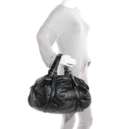 Bottega Veneta Plume Karung Top Handle Bag Nero Black 2 of 8