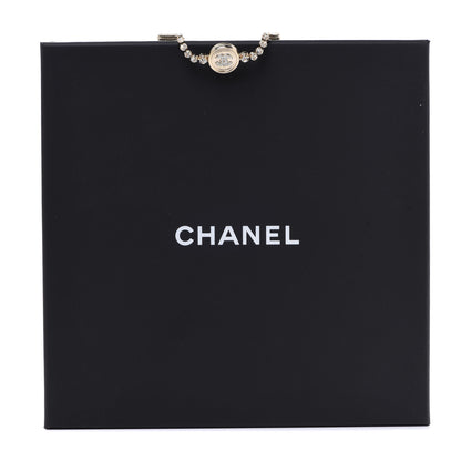 Chanel Crystal CC Chain Short Necklace Gold 6 of 6