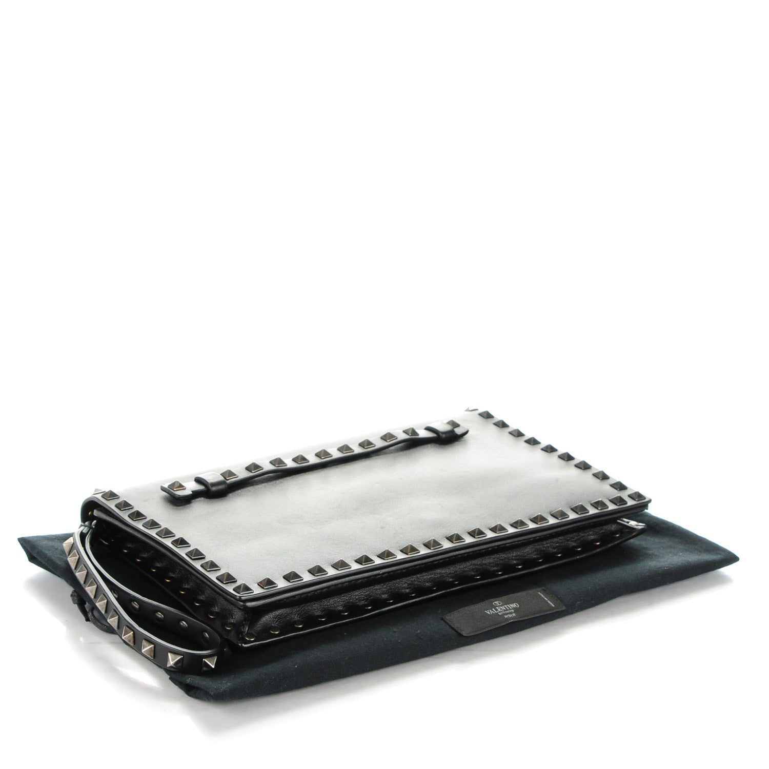 Valentino Garavani Nappa Rockstud Wristlet Clutch Black 4 of 7