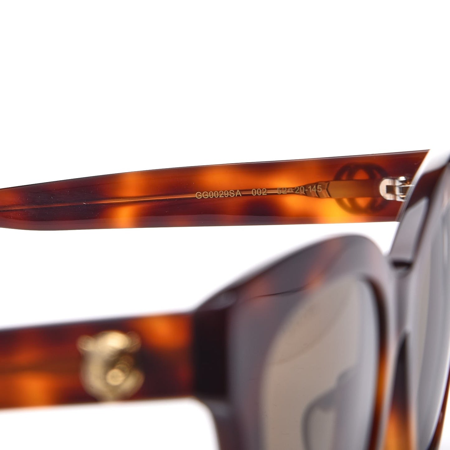 Acetate Square Frame Sunglasses GG0029SA Tortoise