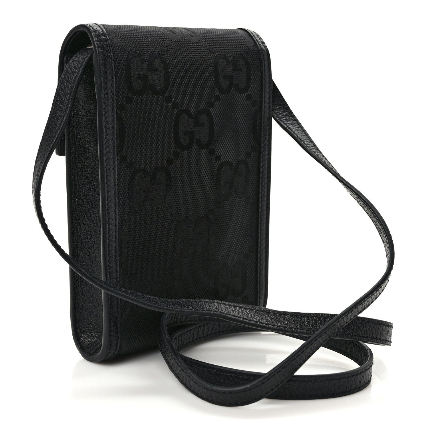 Gucci Econyl Nylon Monogram Off The Grid Crossbody Bag Black 3 of 9