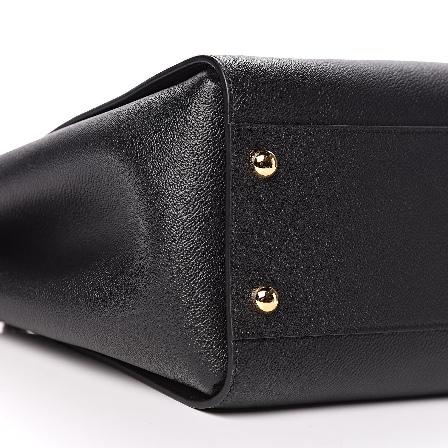 Burberry Soft Grain Calfskin Medium Buckle Tote Black 8 of 9