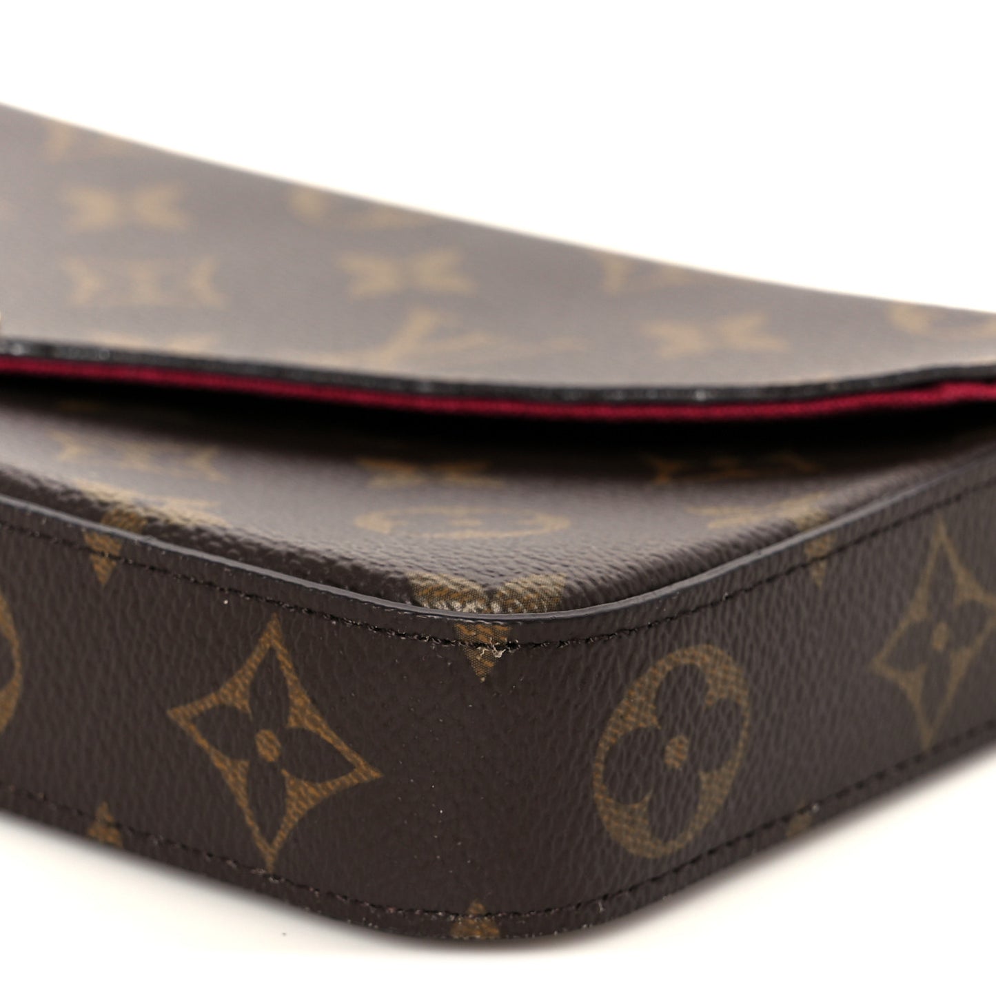 Monogram Pochette Felicie Chain Wallet Fuchsia
