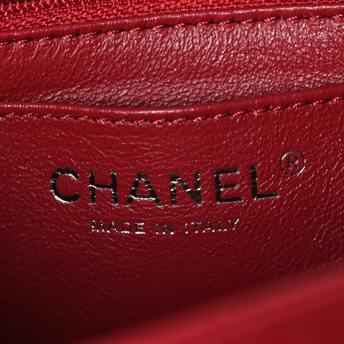 Chanel Caviar Quilted Mini Rectangular Flap Dark Red 6 of 11
