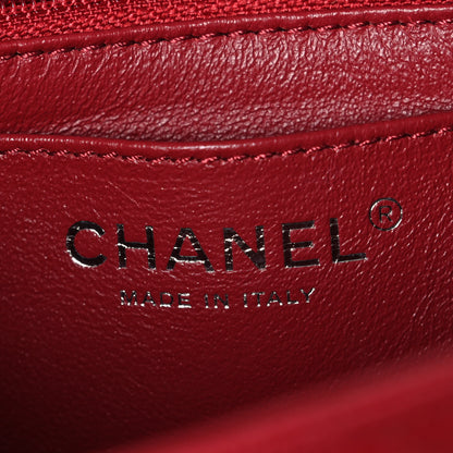 Chanel Caviar Quilted Mini Rectangular Flap Dark Red 6 of 11