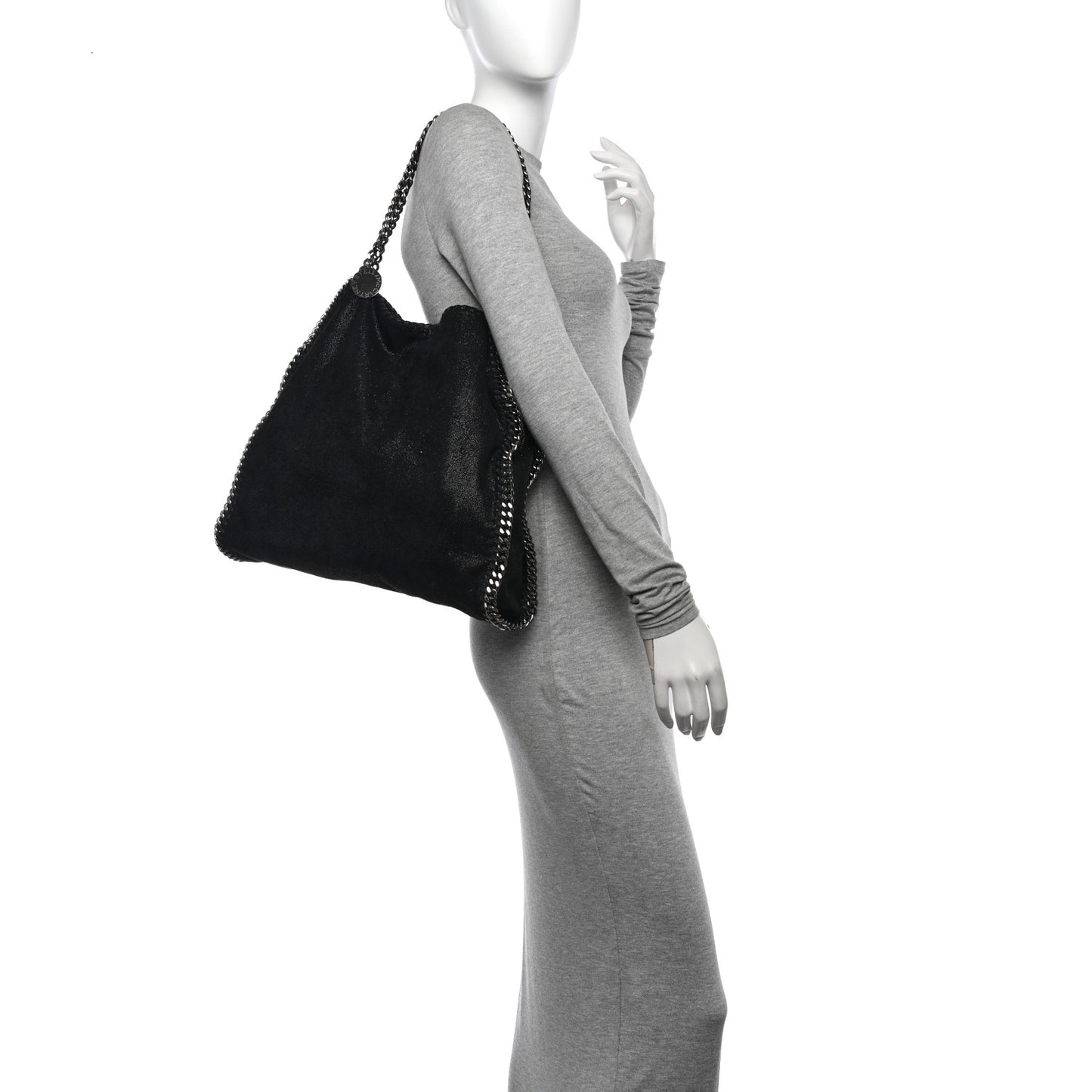 Shaggy Deer Small Falabella Tote Black