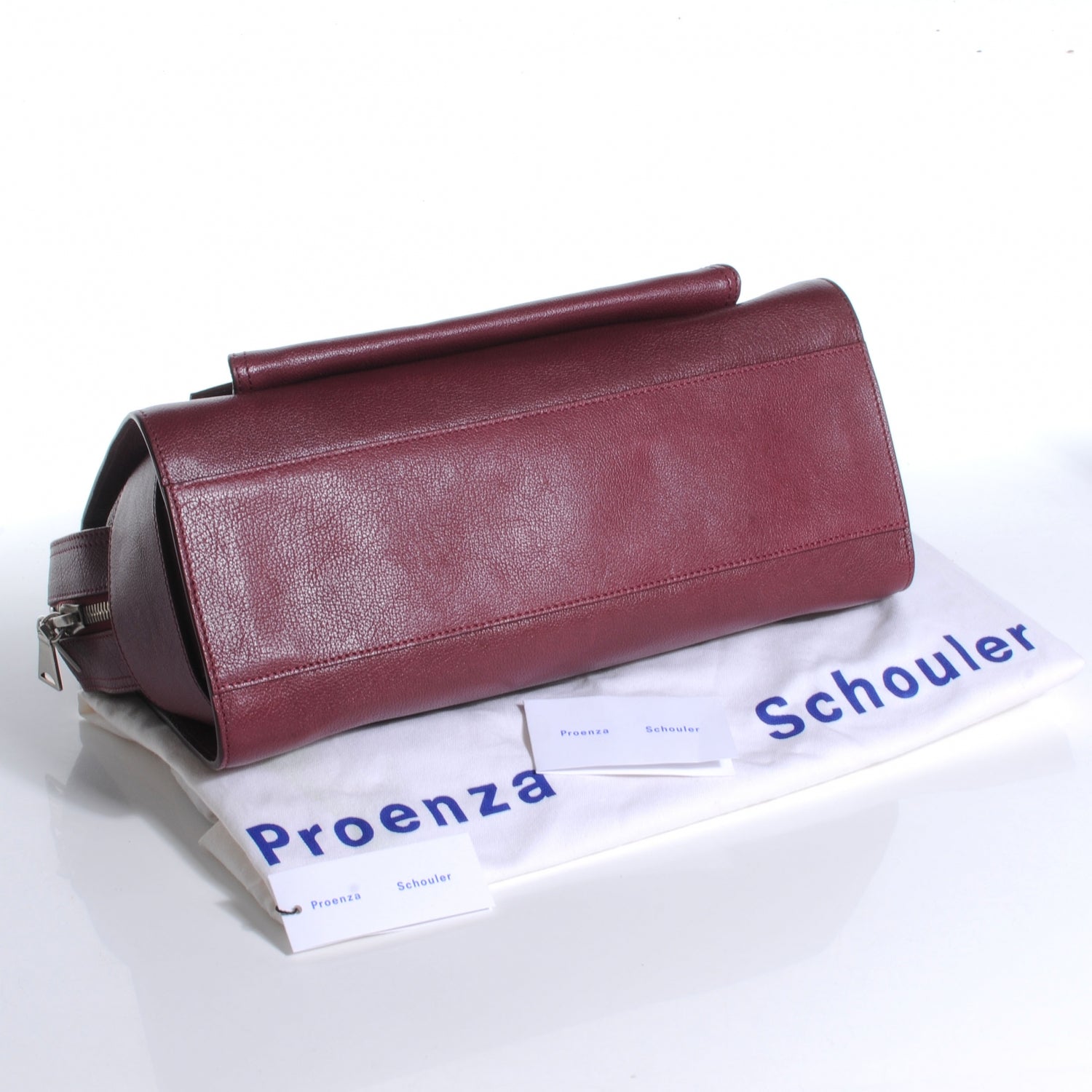 Proenza Schouler Buffalo Leather PS13 Small Satchel Pinot Noir 4 of 8