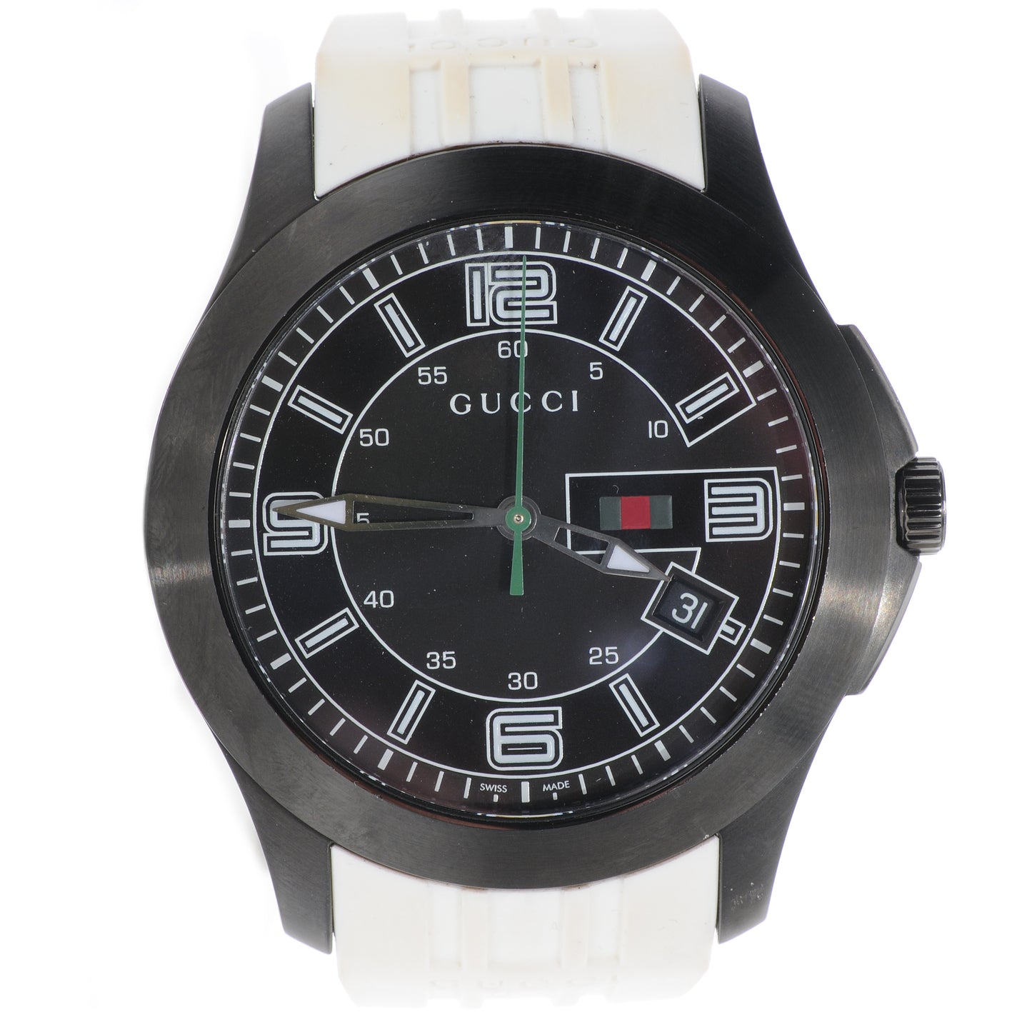 PVD Stainless Steel Rubber 44mm G-Timeless Quartz Watch Black