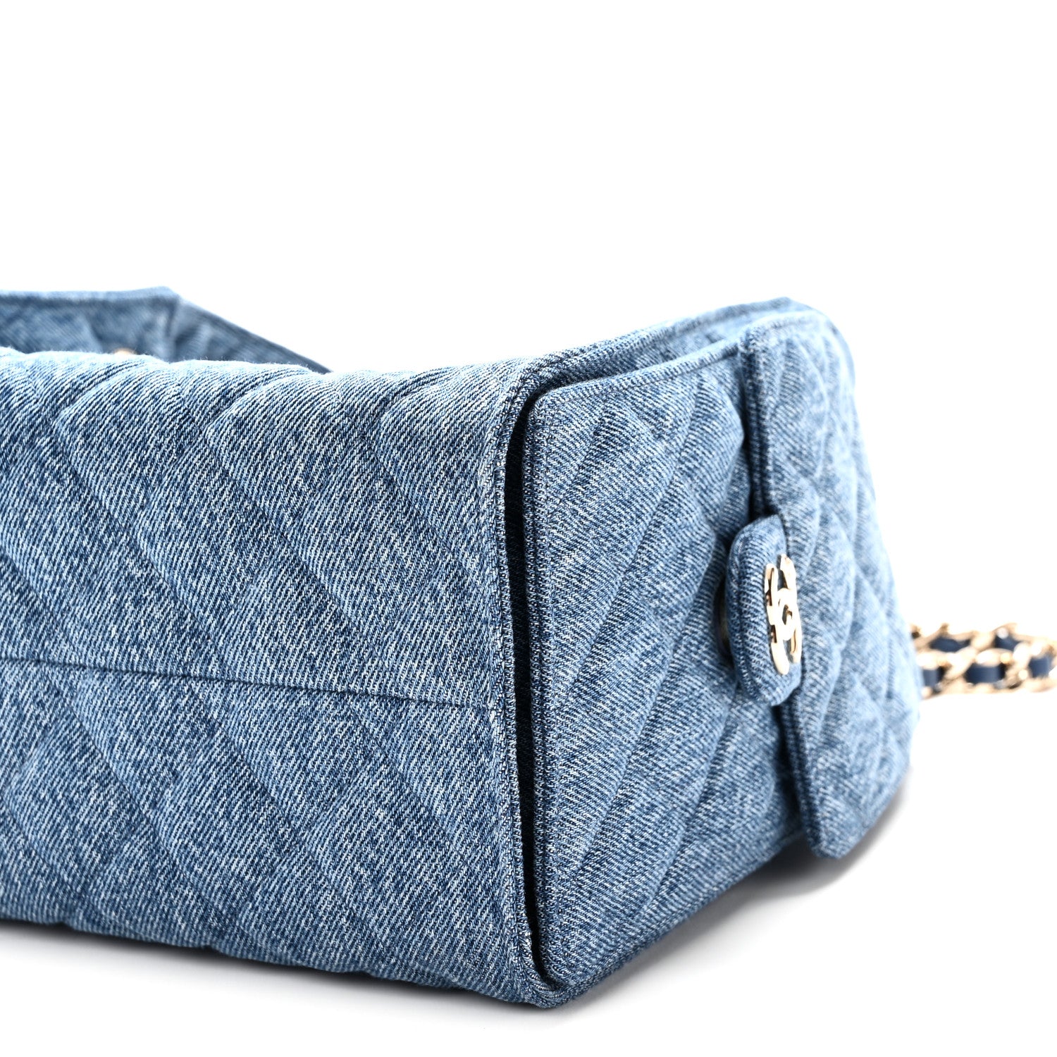Chanel Denim Quilted Small Chanel 25 Handbag Blue 10 of 10