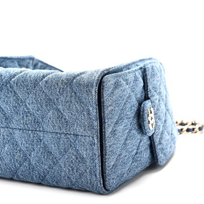 Chanel Denim Quilted Small Chanel 25 Handbag Blue 10 of 10